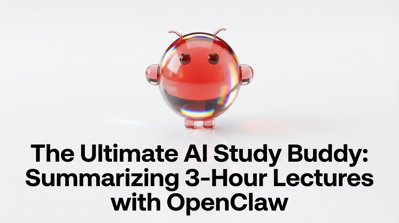 The Ultimate AI Study Buddy: Summarizing 3-Hour Lectures with OpenClaw