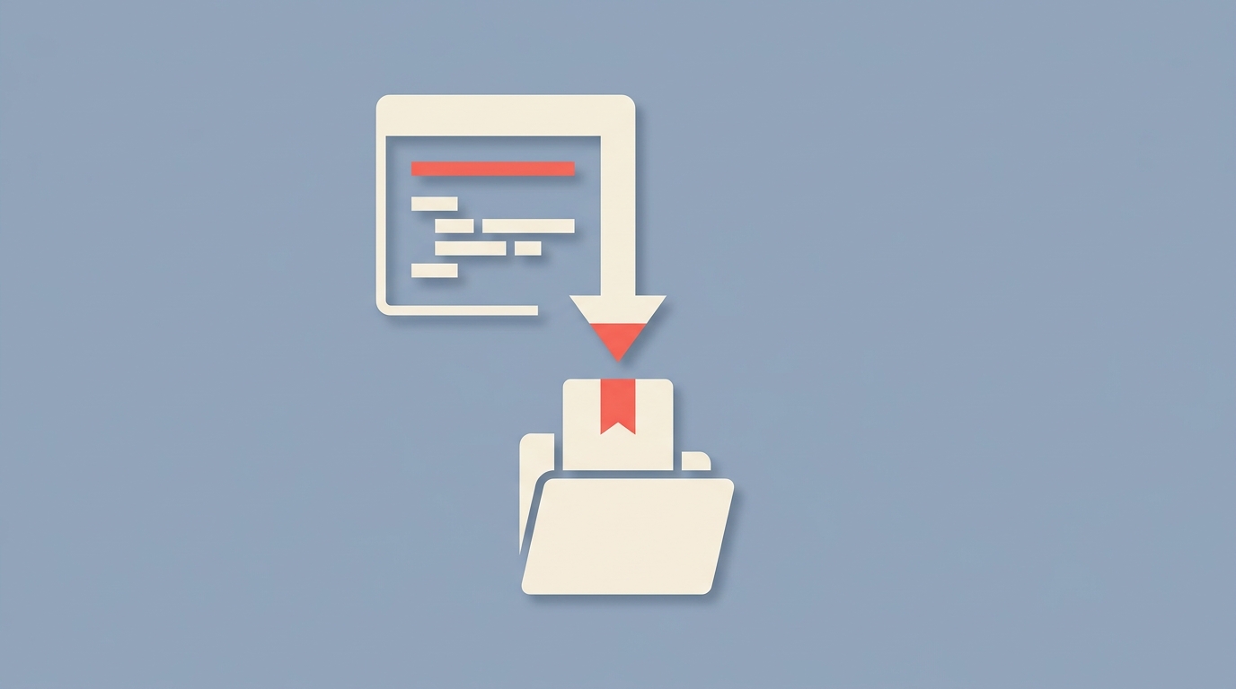 A package being installed into a folder via a terminal window.